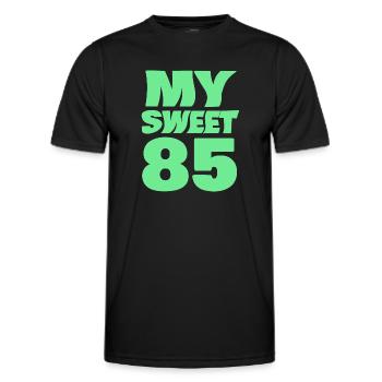 Sweet 85 - Men's Functional T-Shirt - black - Front - AI Model Male 178 dark (178cm)