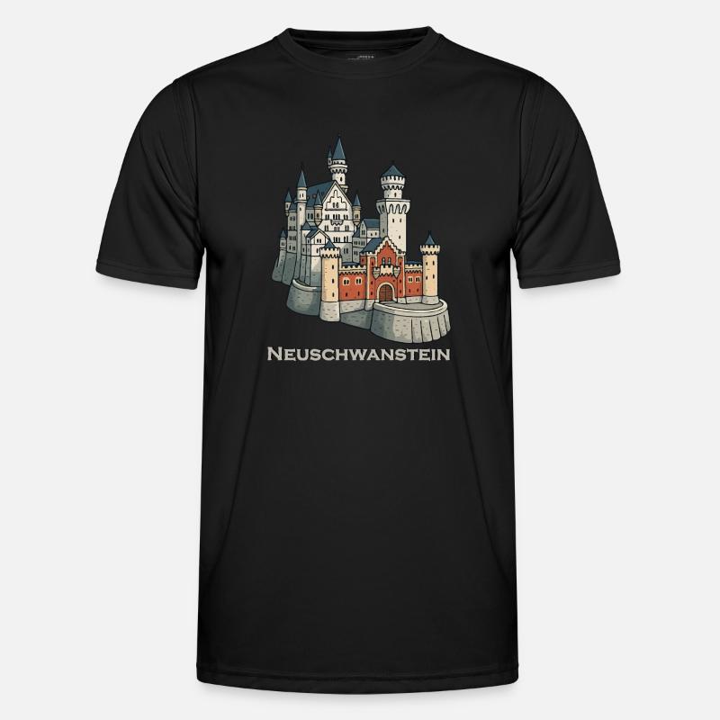 Neuschwanstein Männer Funktions-T-Shirt