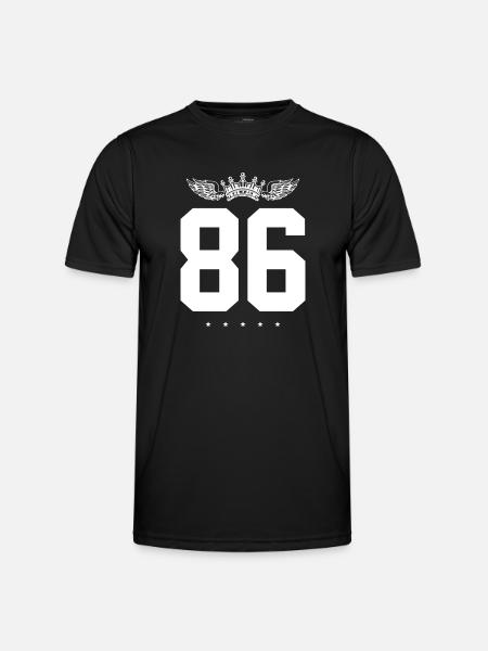 86 Number crown - Men's Functional T-Shirt - black