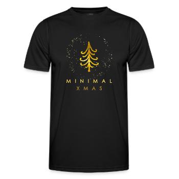 Minimalist Christmas - Men's Functional T-Shirt - black - Front - AI Model Male 178 dark (178cm)