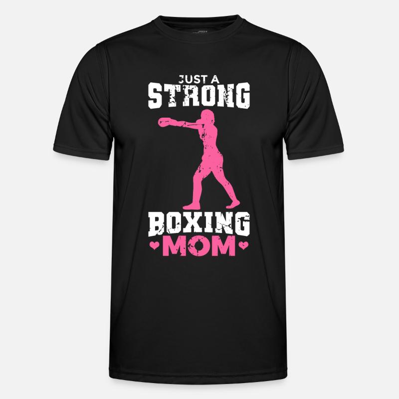 Boxerin Mutter - Männer Funktions-T-Shirt - Schwarz