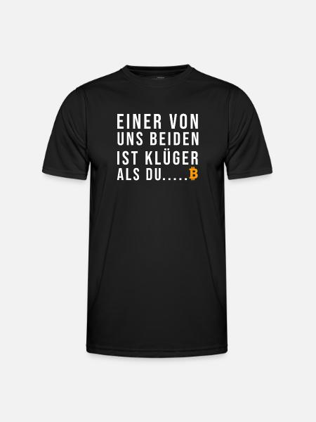 Bitcoin Spruch - Männer Funktions-T-Shirt - Schwarz