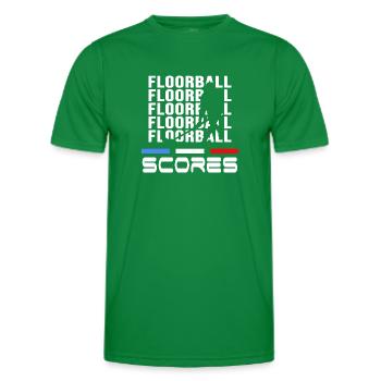 floorballspieler floorball-scores unihockey - Männer Funktions-T-Shirt - Kelly Green - Vorne - AI Model Male 178 dark (178cm)