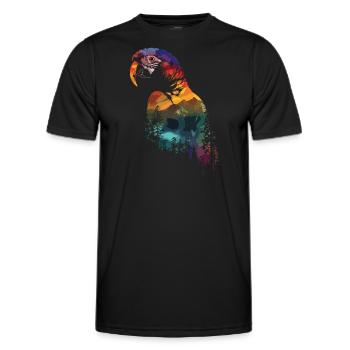 Parrot Bird Macaw Wilderness - Men's Functional T-Shirt - black - Front - AI Model Male 178 dark (178cm)