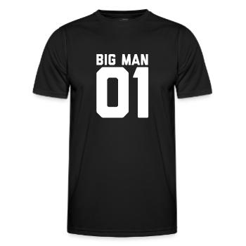 Big man, little man father son design - Men's Functional T-Shirt - black - Front - AI Model Male 178 dark (178cm)