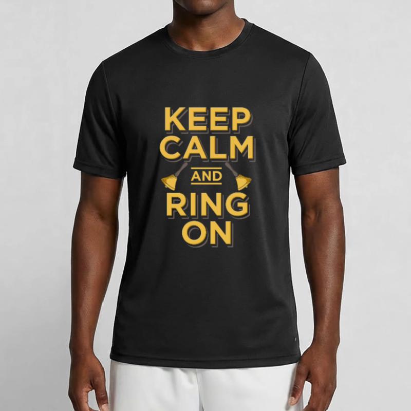 Keep Calm And Ring On Kirchenchor Spruch Männer Funktions-T-Shirt