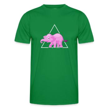 Elefanten Dickhäuter rosa Elefant im Porzelanladen - Männer Funktions-T-Shirt - Kelly Green - Vorne - AI Model Male 178 dark (178cm)