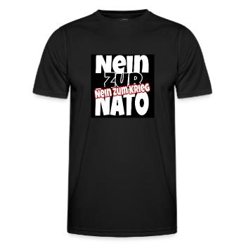 Frieden - Männer Funktions-T-Shirt - Schwarz - Vorne - AI Model Male 178 dark (178cm)