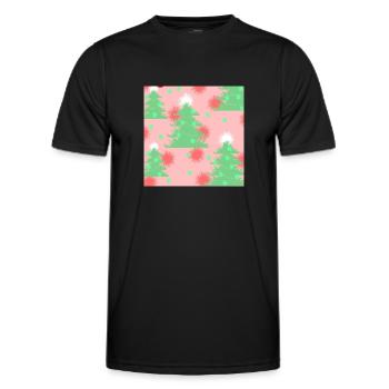 Hiver pastel - T-shirt sport Homme - noir - Devant - AI Model Male 178 dark (178cm)
