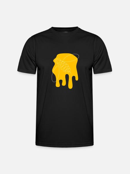 Be nice - Bee - abstrait - Art graphique - T-shirt sport Homme - noir