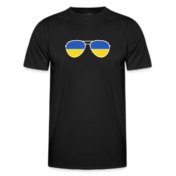 Ukraine Ukraina Slava Ukraine Lunettes de soleil Drapeau - T-shirt sport Homme - noir - Devant - AI Model Male 178 dark (178cm)