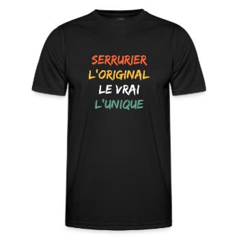 Serrurier - T-shirt sport Homme - noir - Devant - AI Model Male 178 dark (178cm)