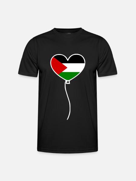 Free palestine - Funktionsshirt til herrer - sort