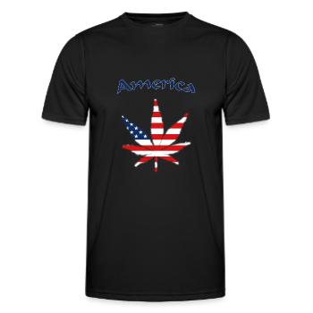 United States of America, USA, America - Männer Funktions-T-Shirt - Schwarz - Vorne - AI Model Male 178 dark (178cm)