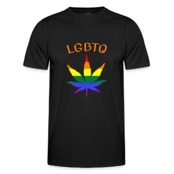 lgbtq ganja pride love - Männer Funktions-T-Shirt - Schwarz - Vorne - AI Model Male 178 dark (178cm)