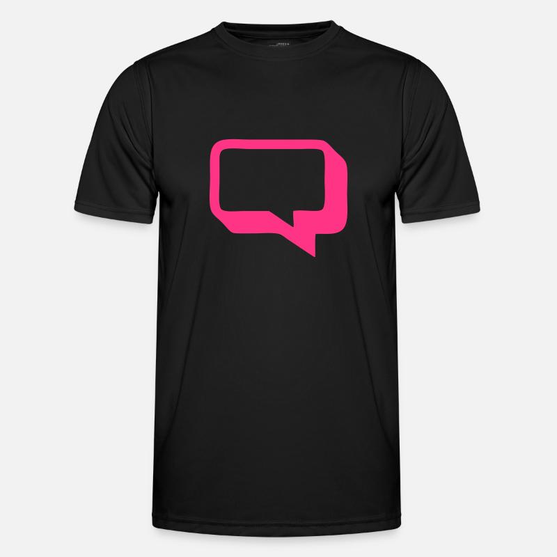 3D speech bubble 1färbig - Men's Functional T-Shirt - black
