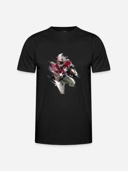 Running Back - Red Jersey - Men's Functional T-Shirt - black