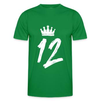 12 Zahl Krone - Männer Funktions-T-Shirt - Kelly Green - Vorne - AI Model Male 178 dark (178cm)