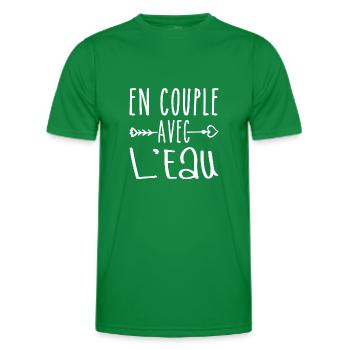 Couples with Water, Water Fans Gift - Men's Functional T-Shirt - kelly green - Front - AI Model Male 178 dark (178cm)