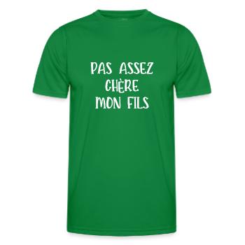 pas assez chère mon fils - T-shirt sport Homme - vert - Devant - AI Model Male 178 dark (178cm)