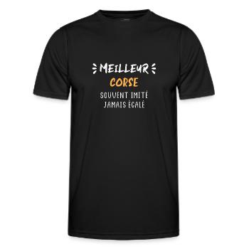 Meilleur corse - T-shirt sport Homme - noir - Devant - AI Model Male 178 dark (178cm)