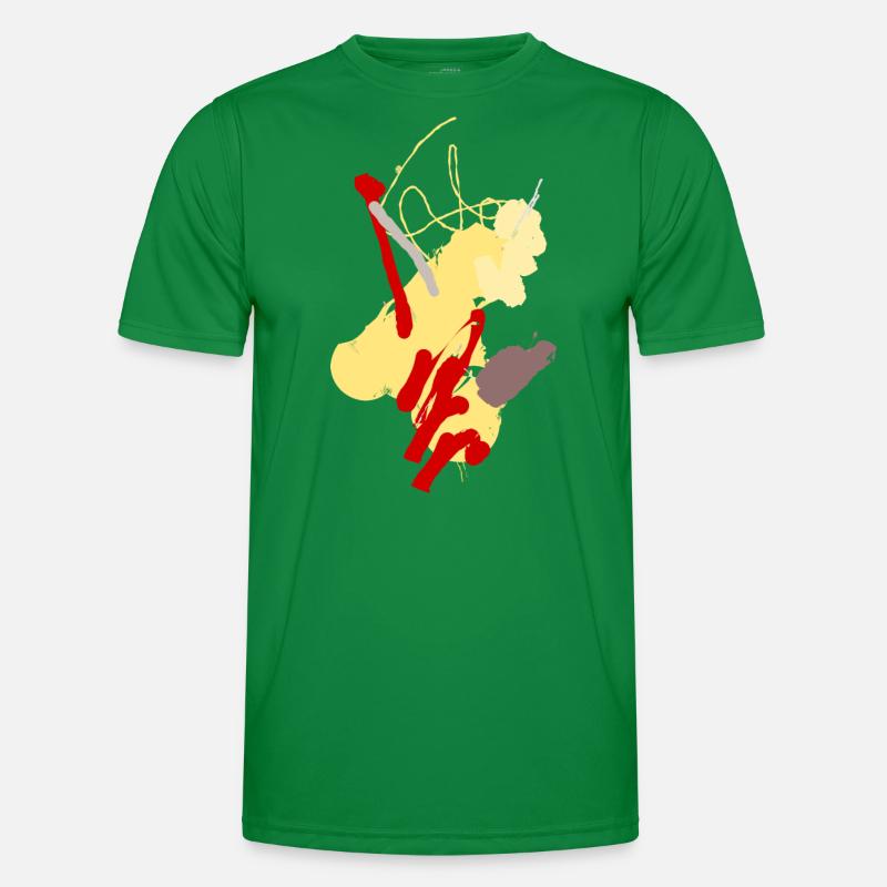 Abstrakt Farbfleck Männer Funktions-T-Shirt