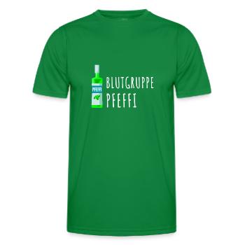 Pfefferminz Likör Pfeffi Vatertag Sauf - Männer Funktions-T-Shirt - Kelly Green - Vorne - AI Model Male 178 dark (178cm)