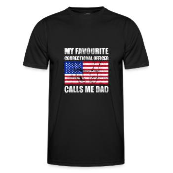 Prison Guard Prison Police Gift - Men's Functional T-Shirt - black - Front - AI Model Male 178 dark (178cm)