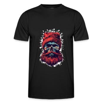Bûcheron Crâne Bûcheron - T-shirt sport Homme - noir - Devant - AI Model Male 178 dark (178cm)