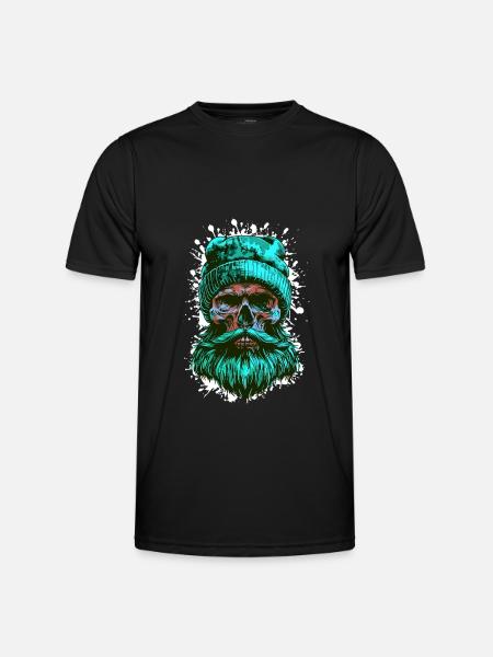 Bûcheron Crâne Bûcheron - T-shirt sport Homme - noir