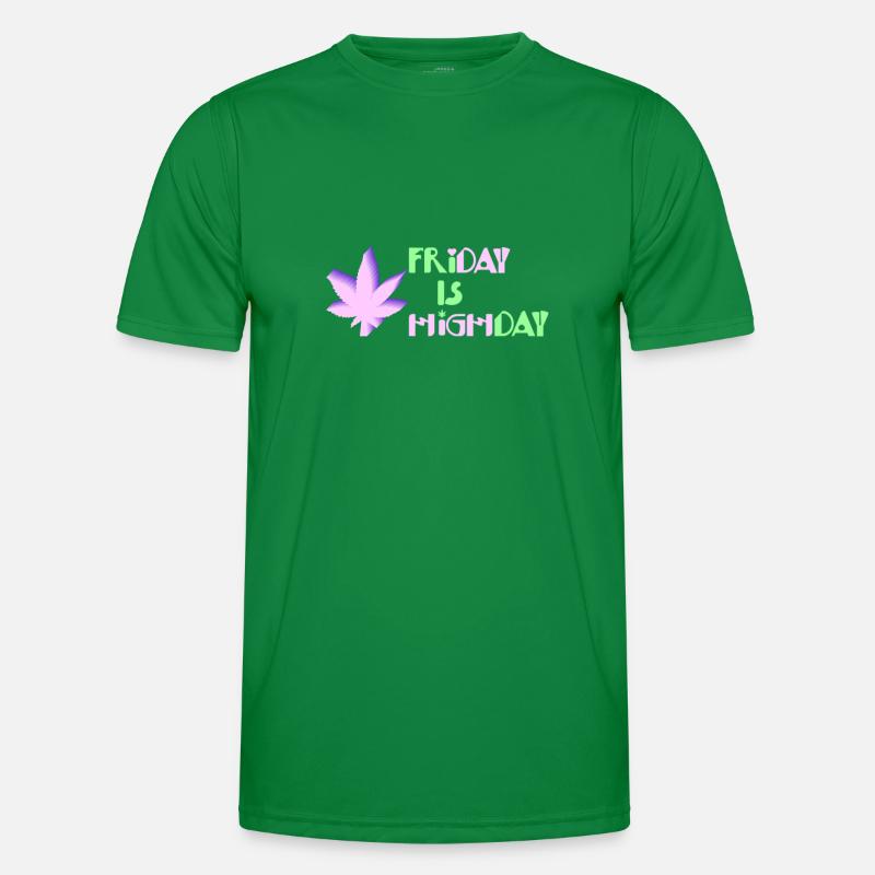 Friday is Highday with weed leaf Men's Functional T-Shirt