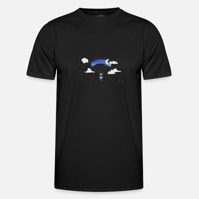 Parachute,Parachute,Graffiti,Paraglider, - Men's Functional T-Shirt - black