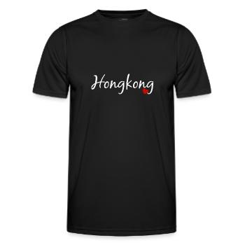 Hongkong - Männer Funktions-T-Shirt - Schwarz - Vorne - AI Model Male 178 dark (178cm)