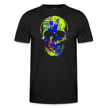 Krasser Bunter Skull - Männer Funktions-T-Shirt - Schwarz - Vorne - AI Model Male 178 dark (178cm)