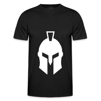 Spartaner Helm - Männer Funktions-T-Shirt - Schwarz - Vorne - AI Model Male 178 dark (178cm)
