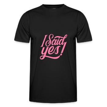 J’ai dit oui Fiancés Fiancés - T-shirt sport Homme - noir - Devant - AI Model Male 178 dark (178cm)
