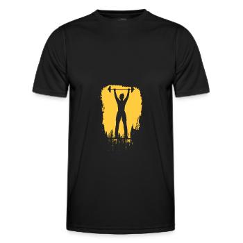 Musculation - Haltérophilie - Fitness - Entraînement - T-shirt sport Homme - noir - Devant - AI Model Male 178 dark (178cm)