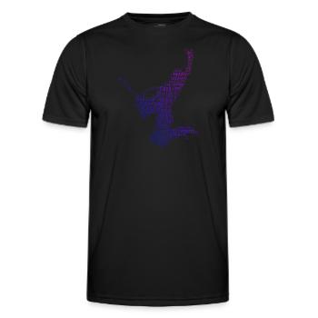 Electric guitar guitar classical guitar Electric guitar - Men's Functional T-Shirt - black - Front - AI Model Male 178 dark (178cm)
