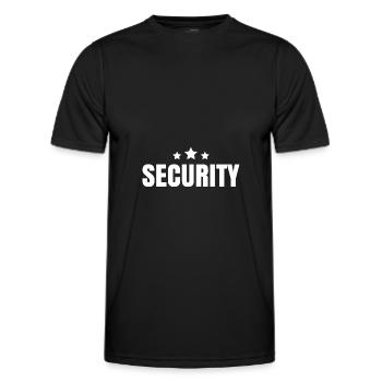 Sécurité Portier Sécurité - T-shirt sport Homme - noir - Devant - AI Model Male 178 dark (178cm)