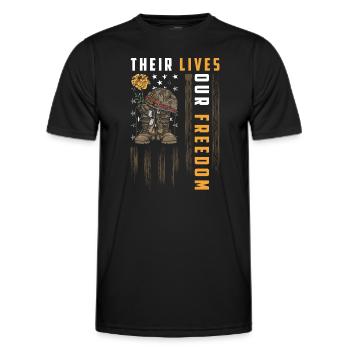 War, tanks, paratroopers, infantry - Men's Functional T-Shirt - black - Front - AI Model Male 178 dark (178cm)