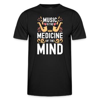 Music Techno Songs - Men's Functional T-Shirt - black - Front - AI Model Male 178 dark (178cm)