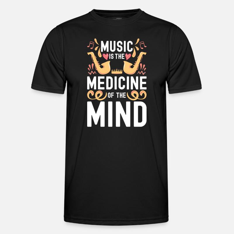 Musik Techno Lieder - Männer Funktions-T-Shirt - Schwarz