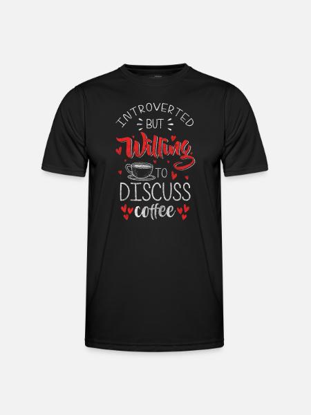 Kaffee Siebträger Milch - Männer Funktions-T-Shirt - Schwarz