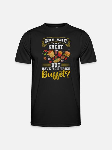 Essen Speisen - Männer Funktions-T-Shirt - Schwarz