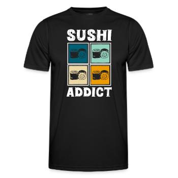 Japan Nigiri Stäbchen - Männer Funktions-T-Shirt - Schwarz - Vorne - AI Model Male 178 dark (178cm)