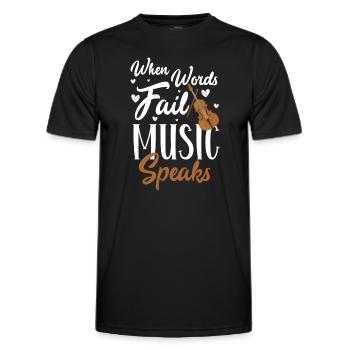 Musiker Spieler Geiger Musikverein - Männer Funktions-T-Shirt - Schwarz - Vorne - AI Model Male 178 dark (178cm)