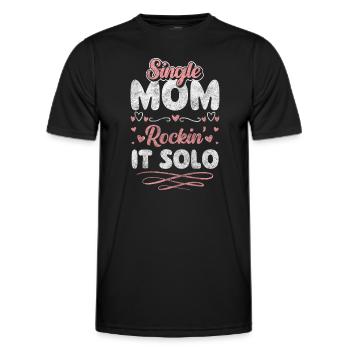 Nachwuchs Solo Vatertag - Männer Funktions-T-Shirt - Schwarz - Vorne - AI Model Male 178 dark (178cm)
