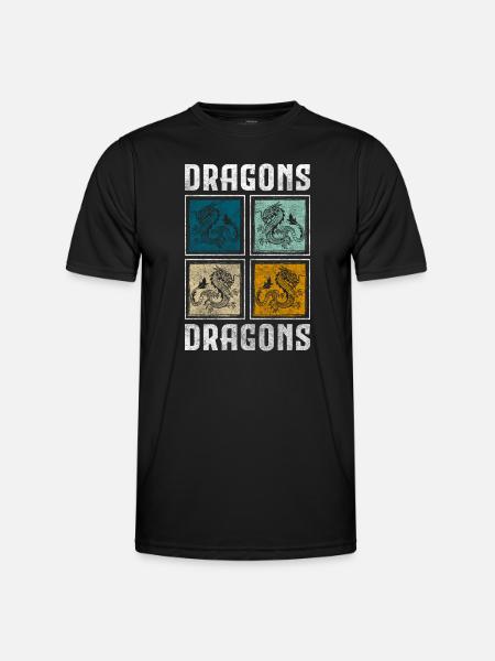 Dragon Wing Creature - Men's Functional T-Shirt - black