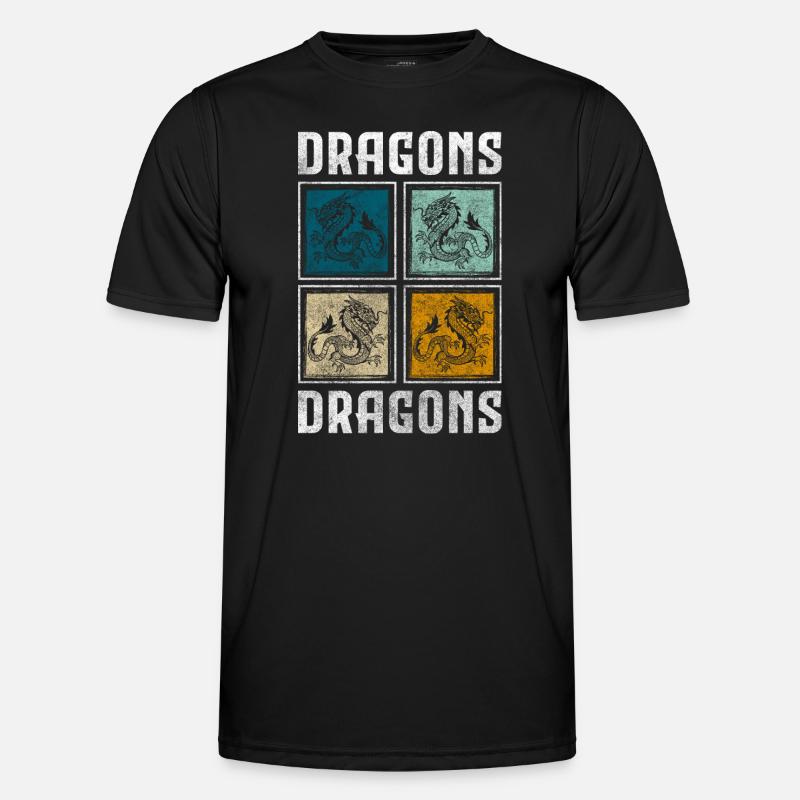 Dragon Wing Creature - Men's Functional T-Shirt - black