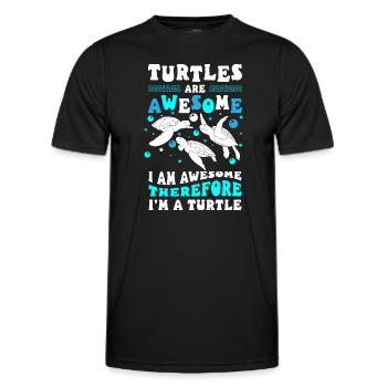 Meer Tierschutz Süß - Männer Funktions-T-Shirt - Schwarz - Vorne - AI Model Male 178 dark (178cm)